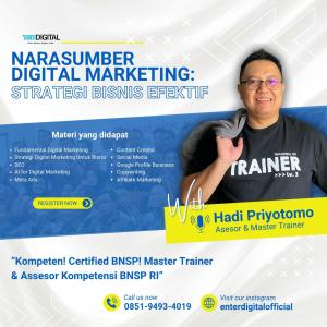 HANDAL! HUB : 0851-9493-4019,  Narasumber Webinar, Coach Hadi Priyotomo Aceh Jaya